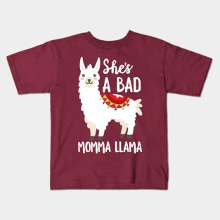 She's A Bad Momma Llama Kids T-Shirt